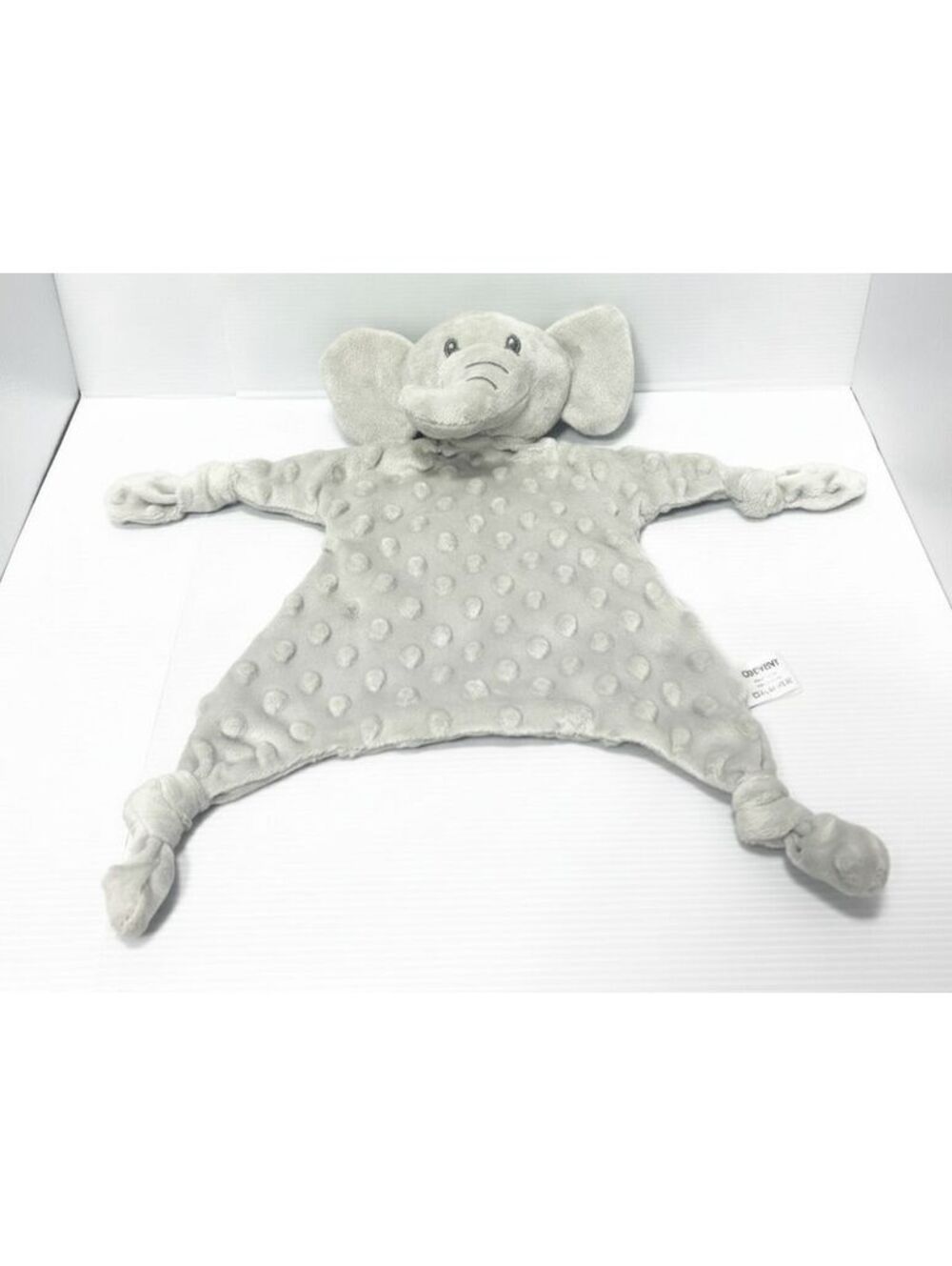 Cloud Island Elephant Baby Security Blanket Grey Minky Dot Plush Lovie New